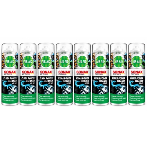 SONAX 03231000 KlimaPowerCleaner AirAid Autoreiniger Fahrzeugpflege 8x 100ml