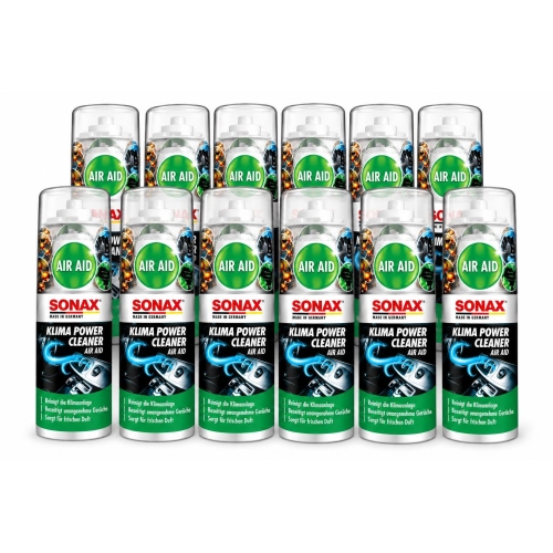 SONAX 03231000 KlimaPowerCleaner AirAid Autoreiniger Fahrzeugpflege 12x 100ml