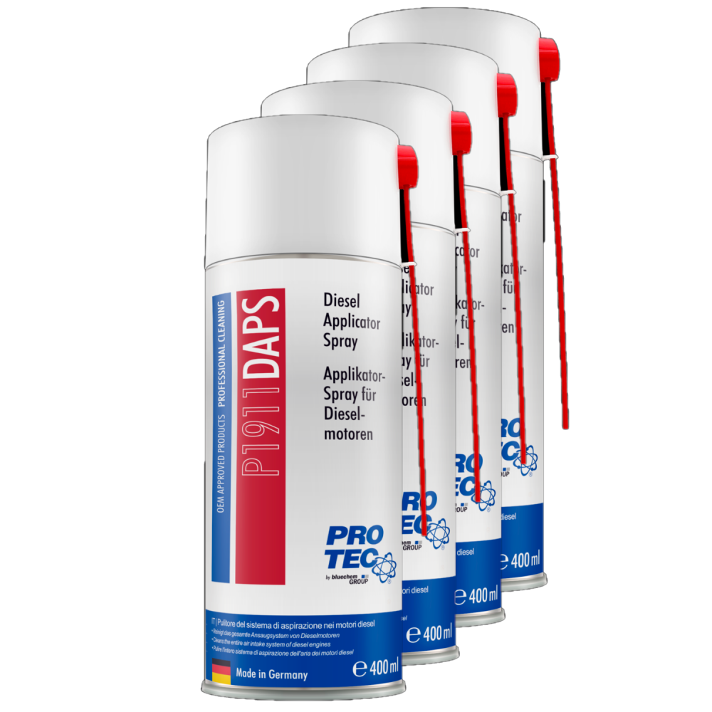 PROTEC 4x 400 ml Diesel Applikatorspray P1911 Kraftstoffsystem Diesel