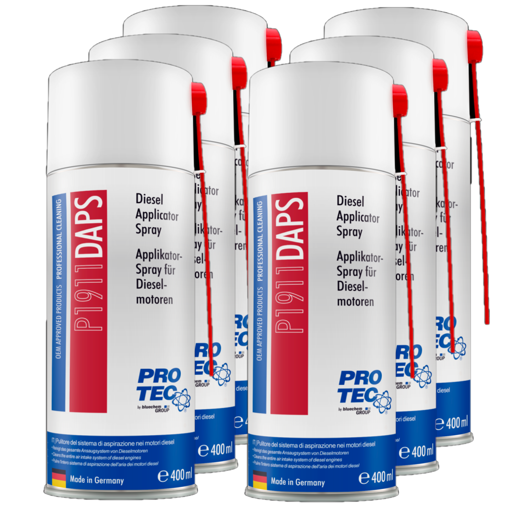 PROTEC 6x 400 ml Diesel Applikatorspray P1911 Kraftstoffsystem Diesel