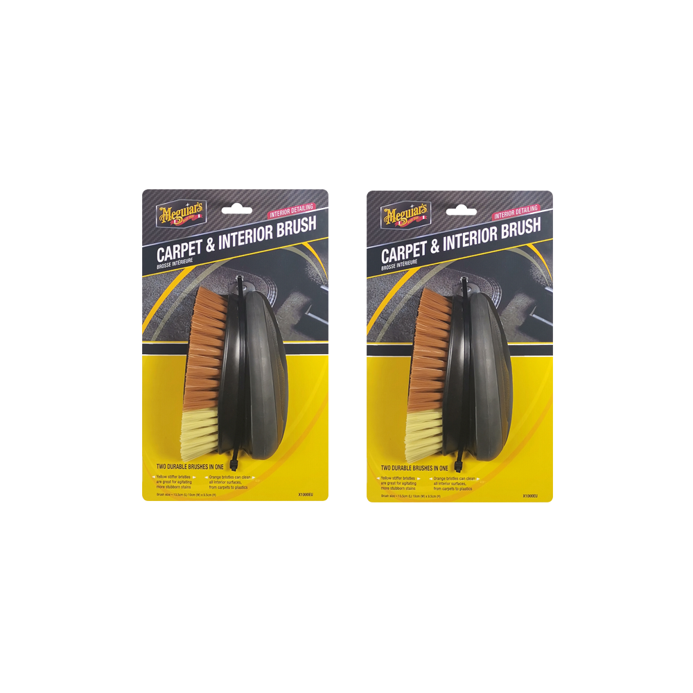 2x Meguiar&rsquo;s Carpet + Interior Brush &ndash; Polsterb&uuml;rste f&uuml;r Auto-InnenreinigungAutopflege