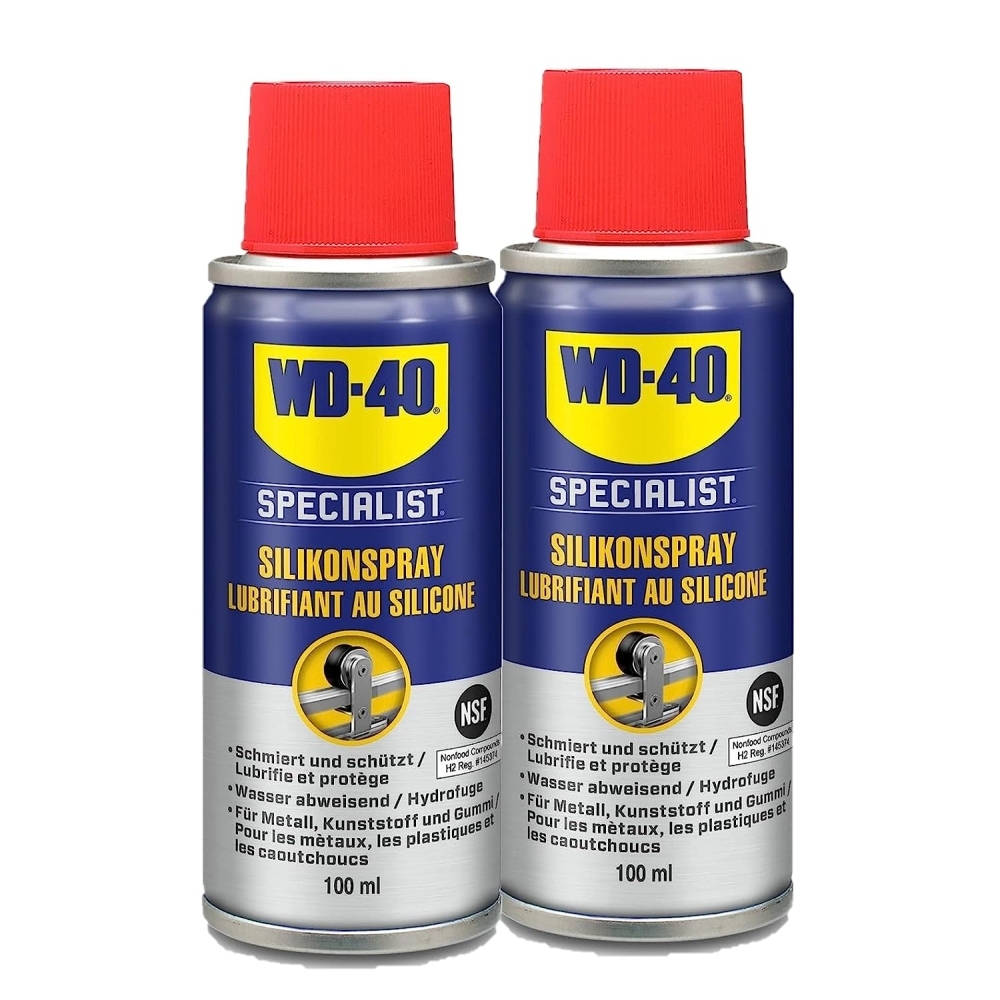 WD-40 Specialist Silikonspray Schmiermittel Pflegemittel 2x100ml Spray