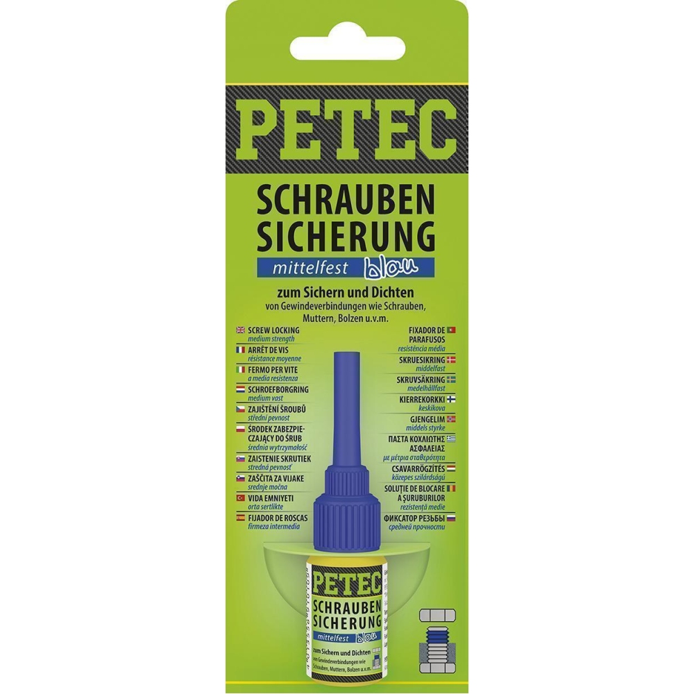 Schraubensicherung PETEC 91005 SCHRAUBENSICHERUNG MITTELFEST, blau für