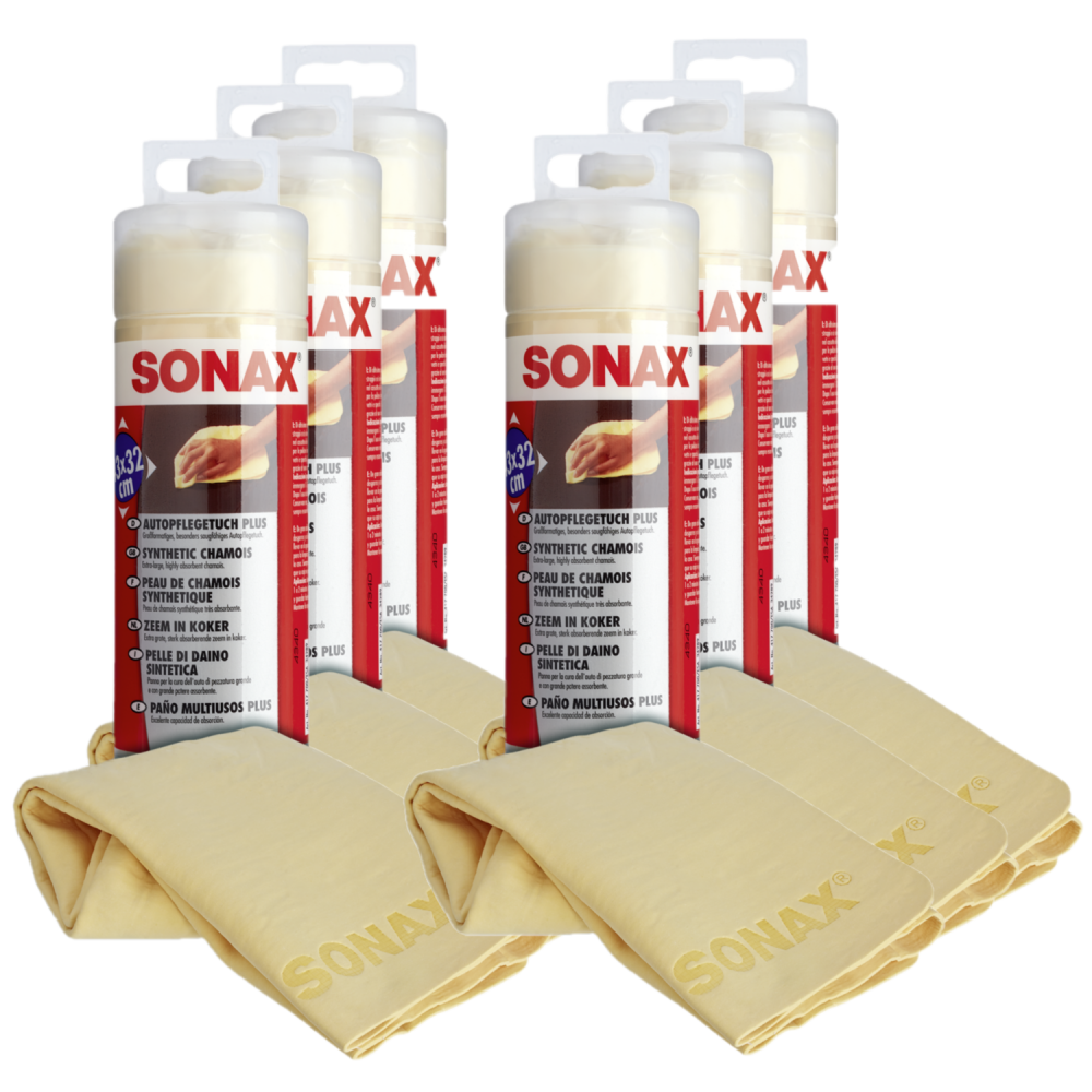 SONAX 04177000 AutopflegeTuch PLUS Reinigungszubeh&Atilde;&para;r Pflegezubeh&Atilde;&para;r 6x 1St&Atilde;&frac14;ck