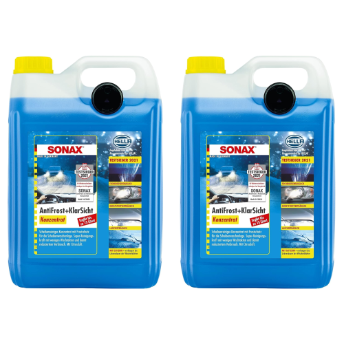 SONAX 03325050 AntiFrost+KlarSicht Konzentrat Citrus Autopflege Reinigung 2x 5l