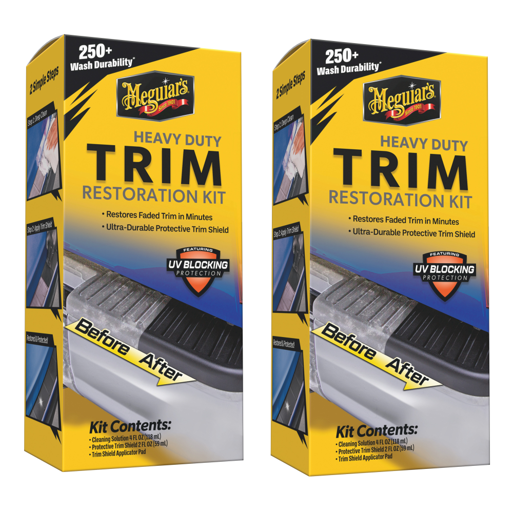 2xMeguiars Heavy Duty Trim Kit &ndash; Kunststoff auffrischen + langanhaltend sch&uuml;tzen