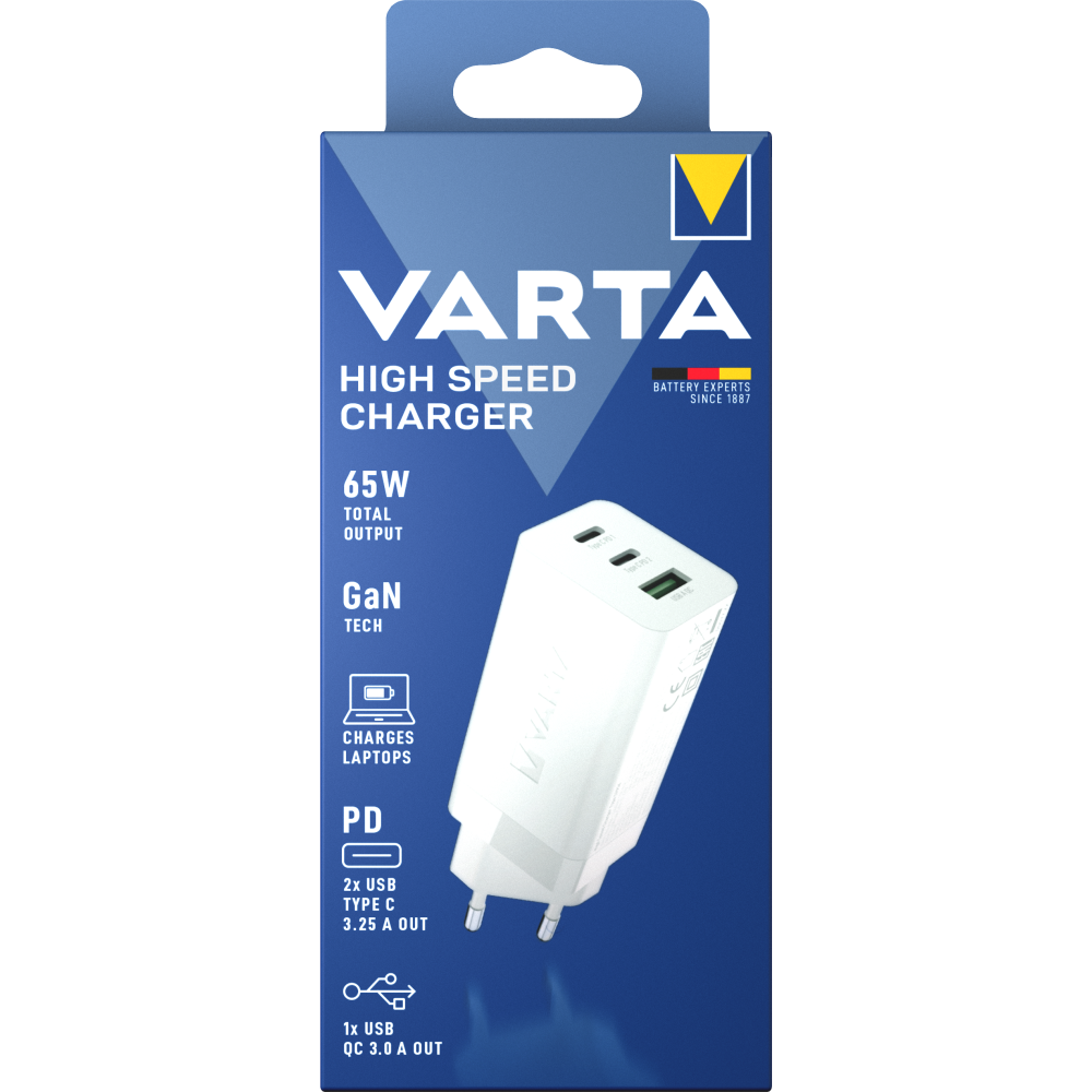 VARTA High Speed Charger 65 W Blister Ladegerät Ladestecker Adapter
