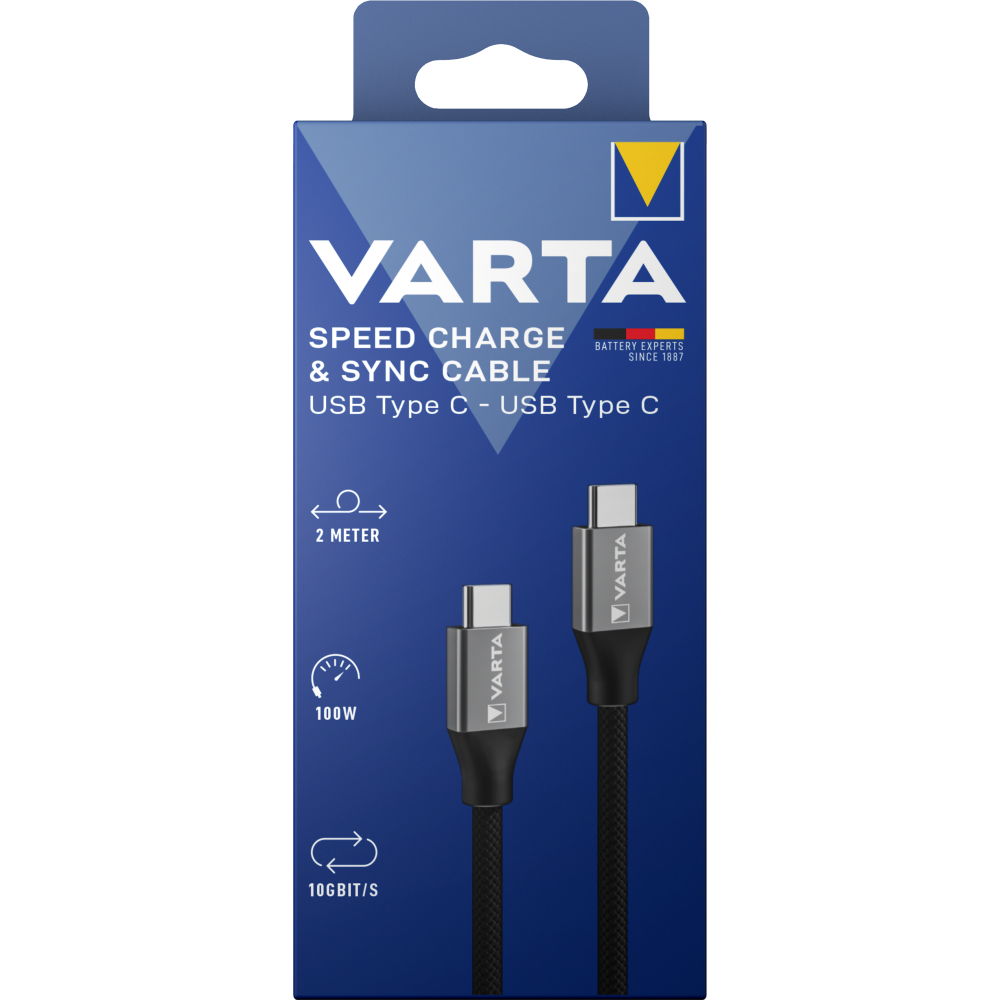 VARTA Speed Charge & Sync Kabel USB Type C auf USB Type C Box Ladekabel Kabel