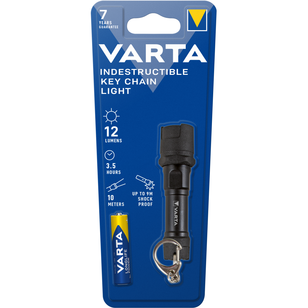 VARTA Indestructible Key Chain Light Taschenlampe Lampe mit 1x AAA Batterien