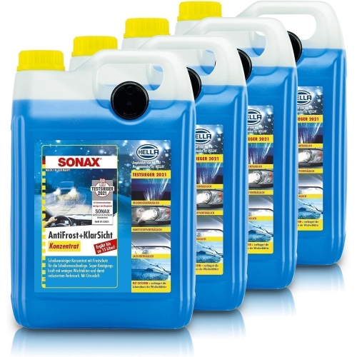 SONAX 03325050 AntiFrost+KlarSicht Konzentrat Citrus Autopflege Reinigung 4x 5l