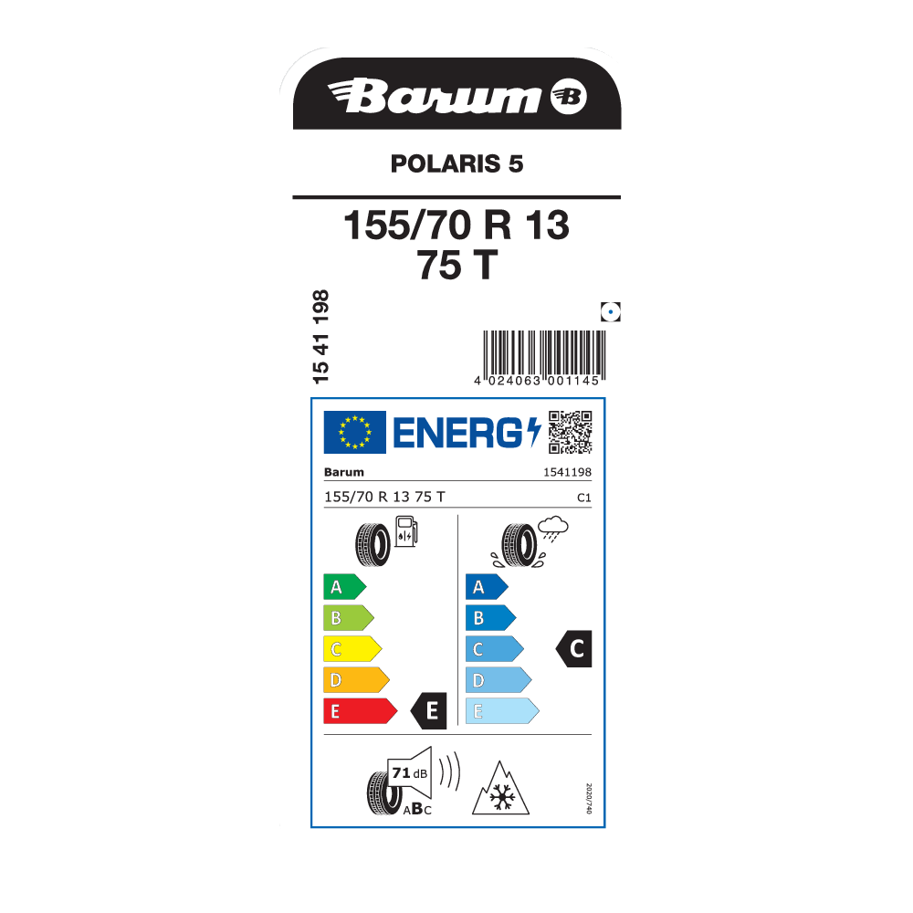 BARUM POLARIS 5 155/70 R 13 075T