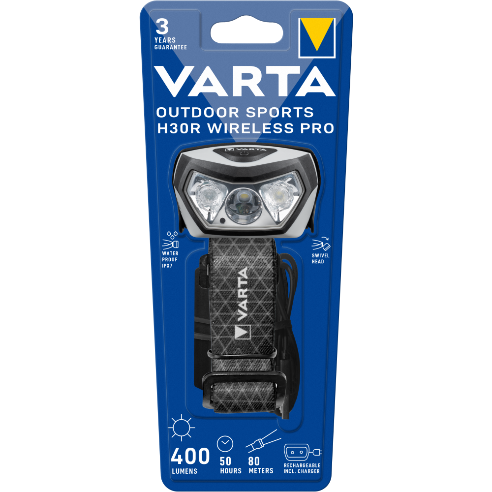 VARTA Outdoor Sports H30R Wireless Pro Lampe Stirnlampe mit Akku