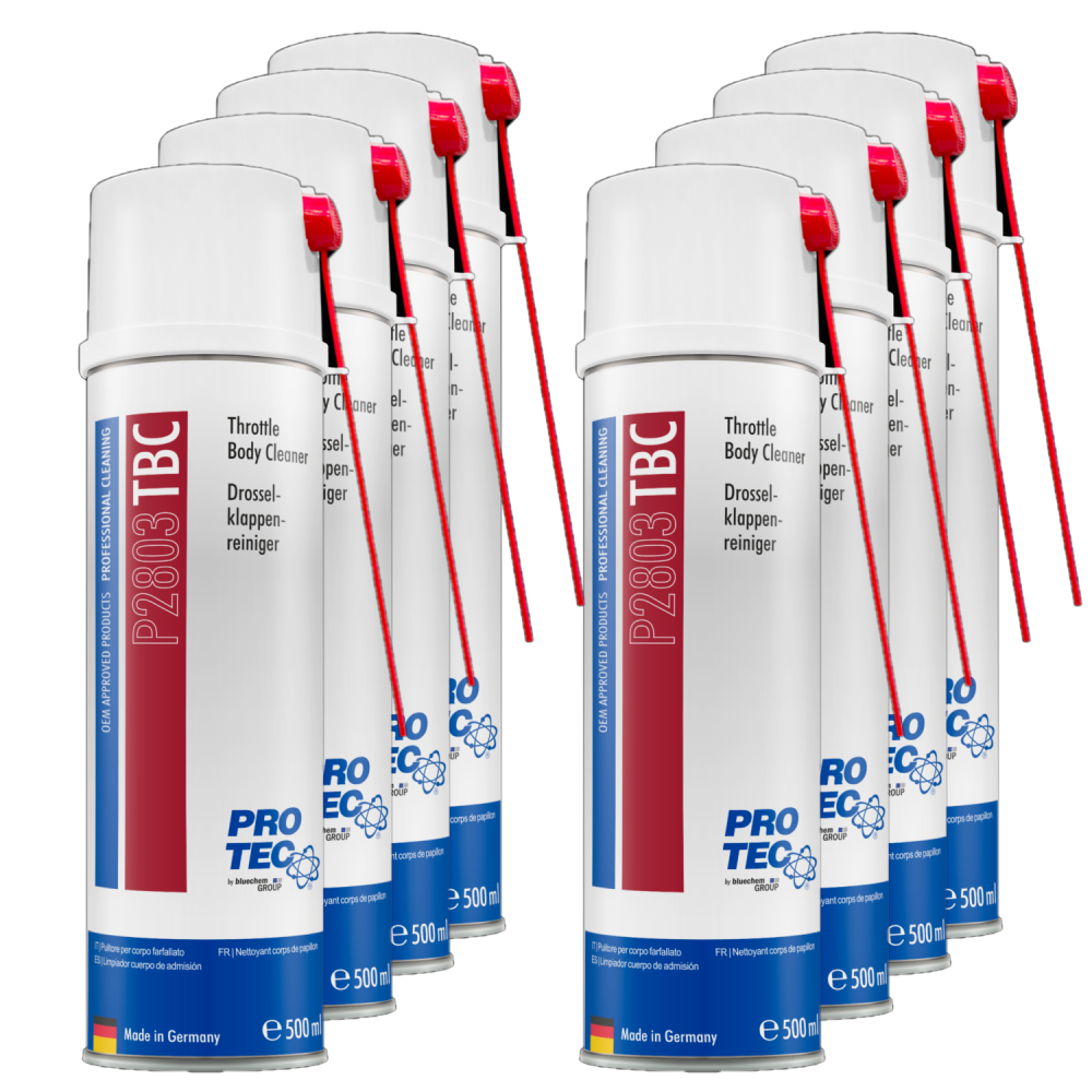PROTEC 8x 500 ml Drosselklappenreiniger P2803 Reinigung u. Leistungssteigerung
