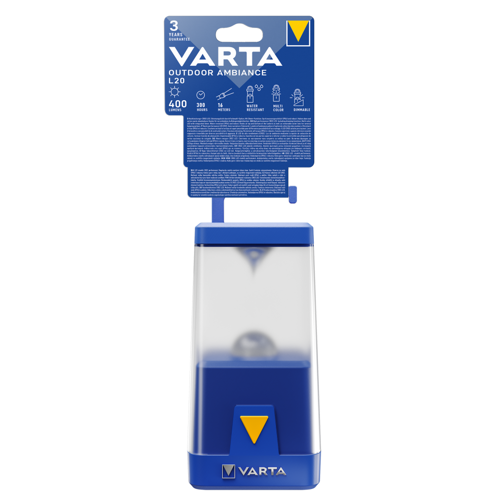 VARTA Outdoor Ambiance Lantern L20 6AA Campingleuchte Lampe ohne Batterien