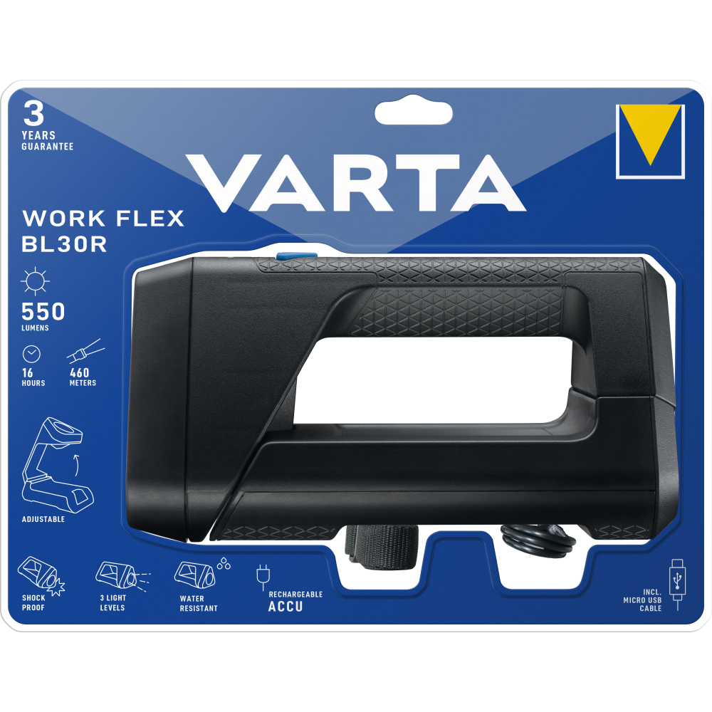 VARTA Work Flex BL30R Arbeitsleuchte Lampe mit Akku