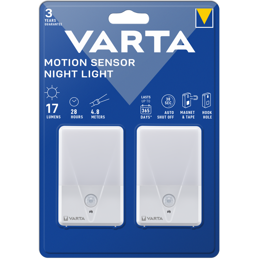VARTA Motion Sensor Light Bewegungsmelder Bewegungslicht Nachtlicht 2er Pack
