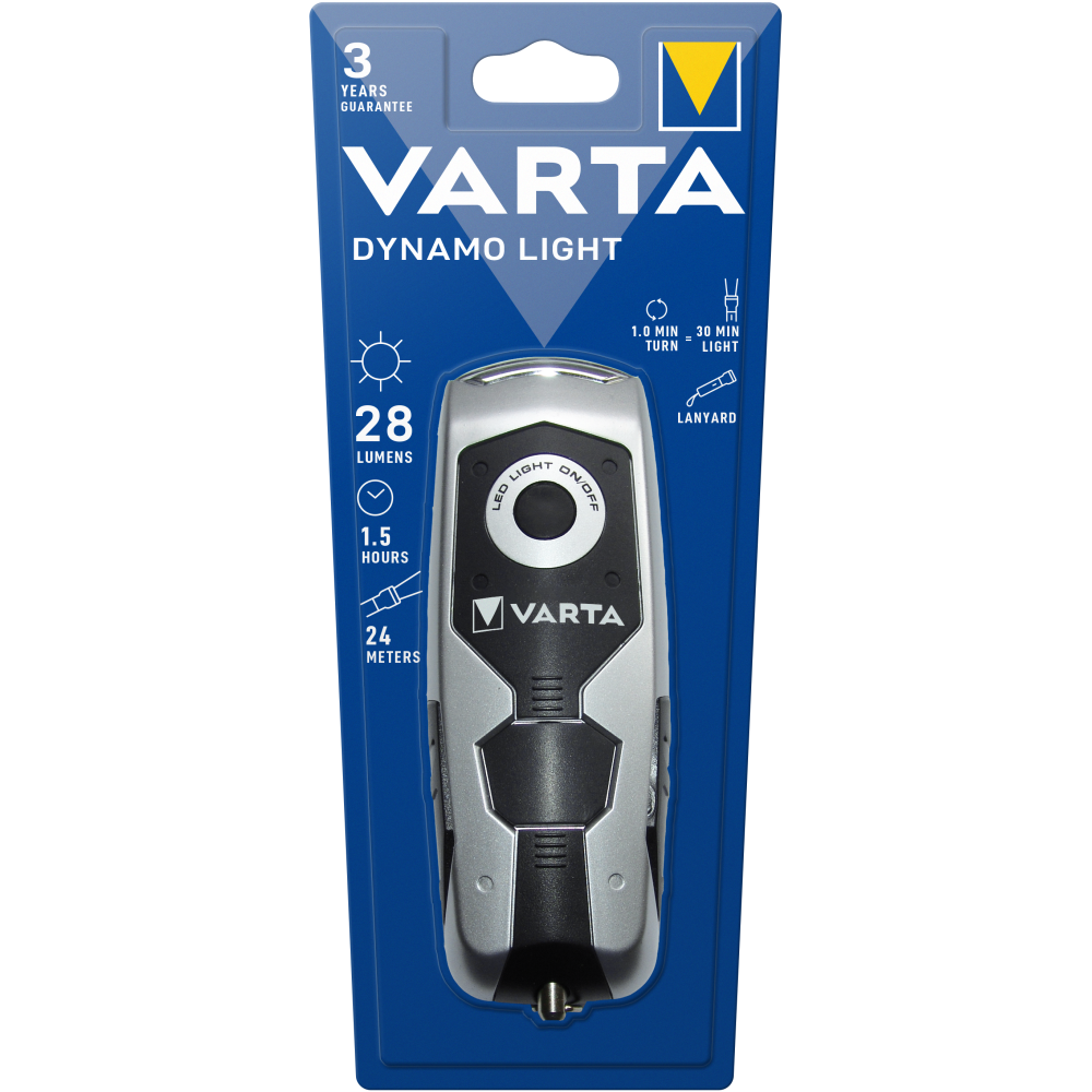 VARTA Dynamo Light Taschenlampe Handlampe Handkurbel dynamobetrieben