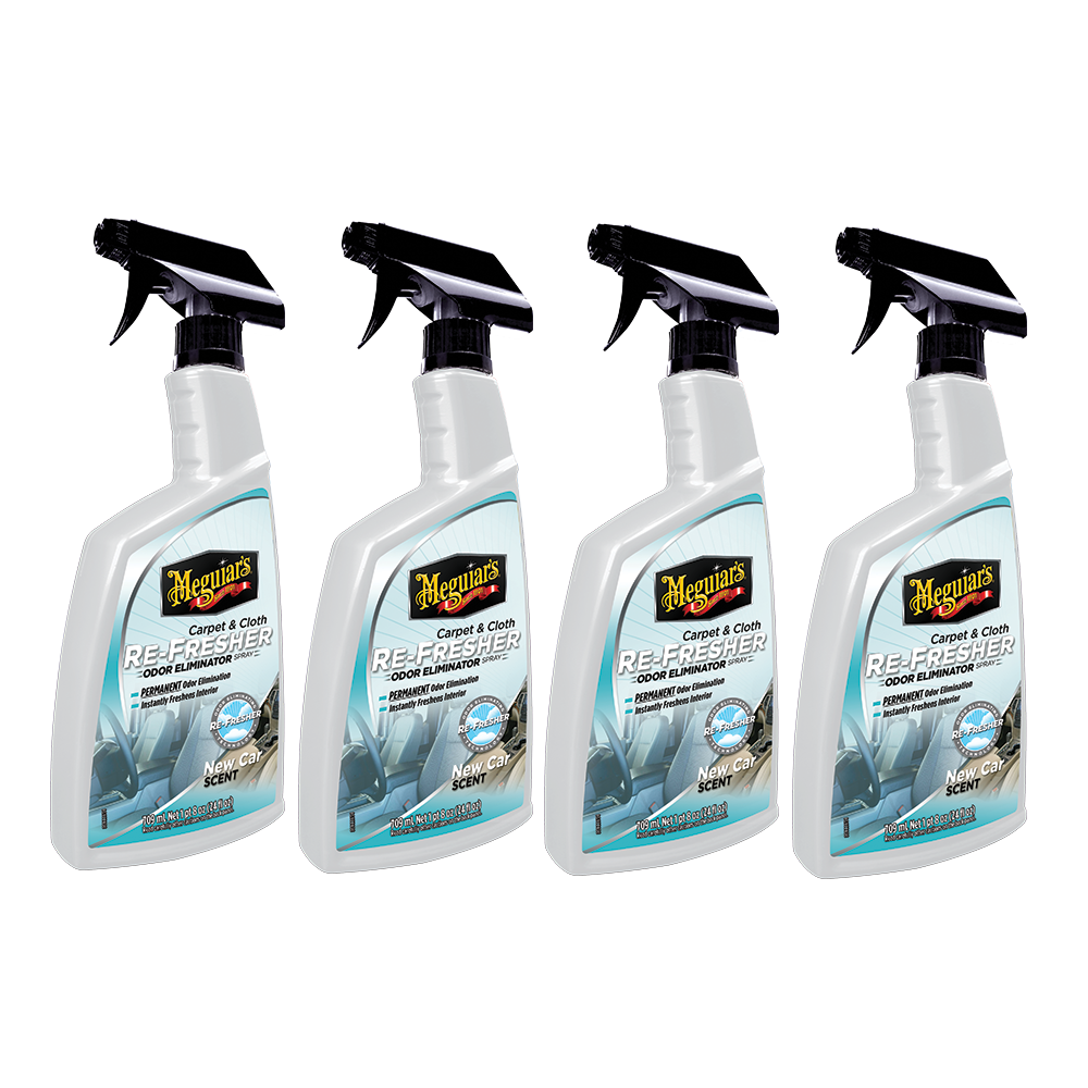 4x Meguiars Carpet + Cloth Re-Fresher Polsterreiniger Lufterfrischer Auto 709mlPolsterpflege