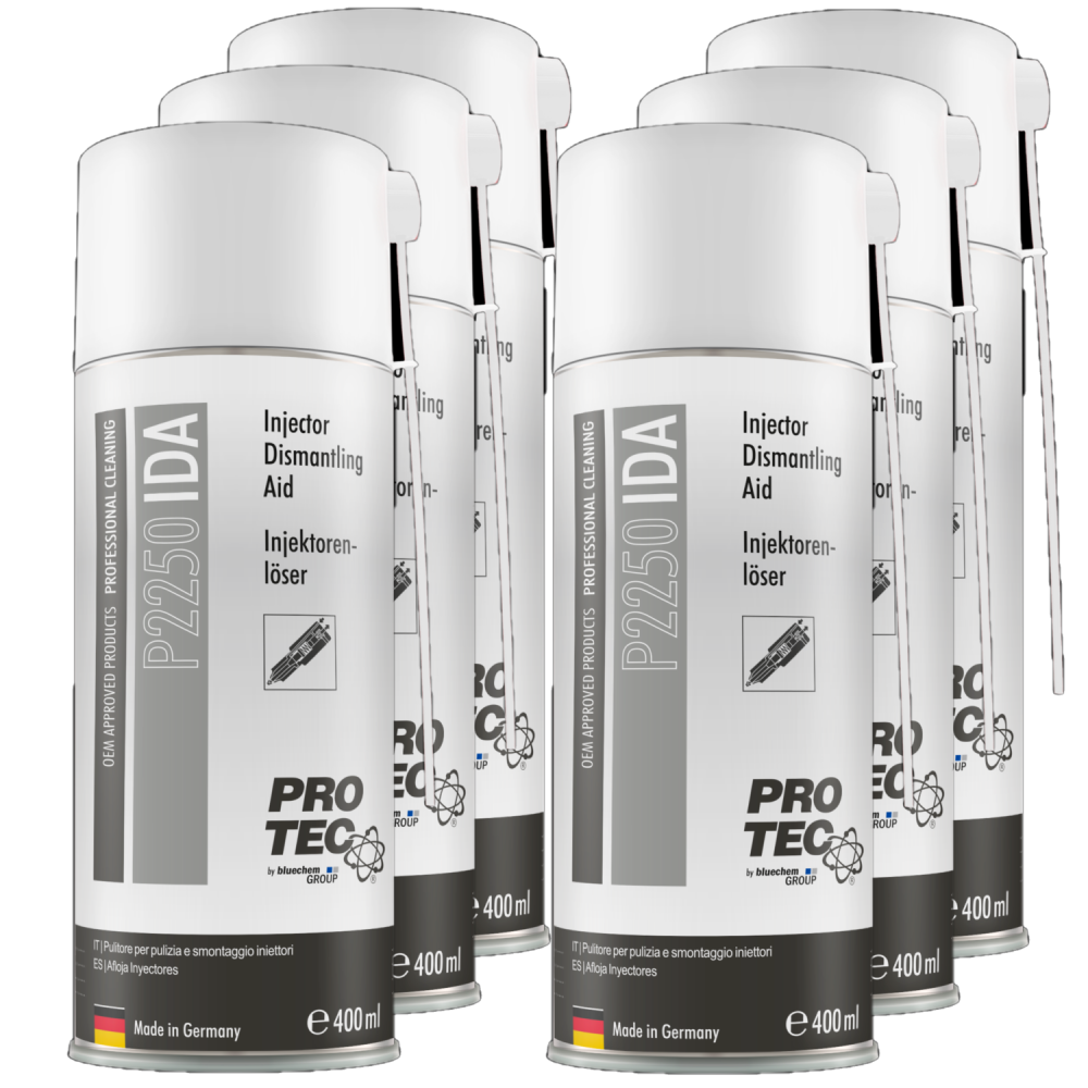 PROTEC 6x 400ml Injektorenlöser Spray P2250 Reiniger Dose