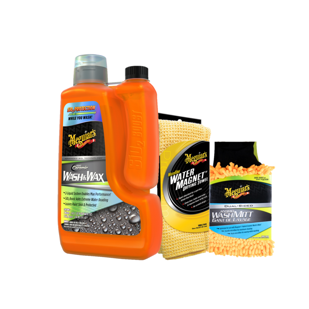 Meguiars Hybrid Ceramic Wash & Wax – Hybrid Waschhandschuh & Water Magnet