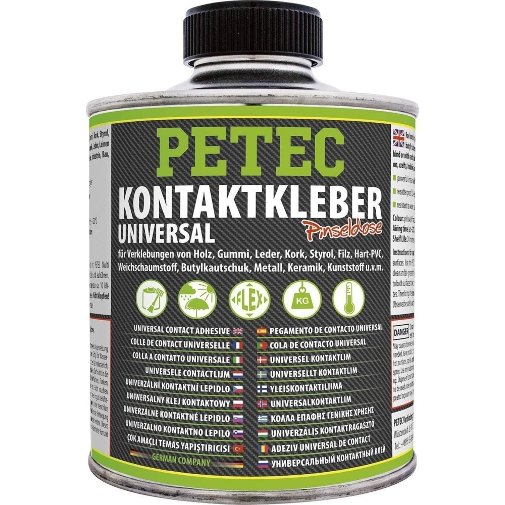 Gummiklebstoff PETEC 93935 Kontaktkleber Universal Pinseldose für