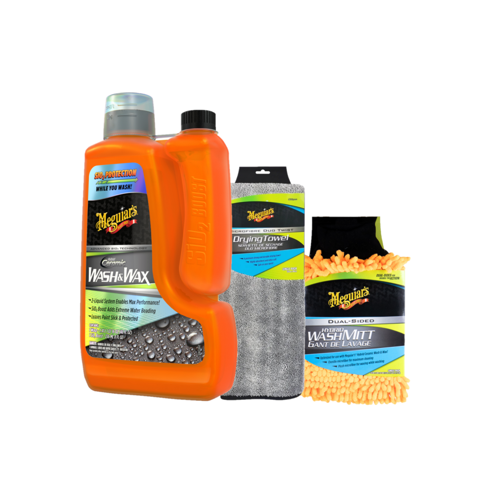 Meguiars Hybrid Ceramic Wash & Wax – Hybrid Waschhandschuh & Duo Twist