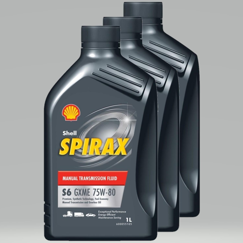 Getriebeöl SHELL 3x 1 Liter 550027971 Spirax S6 GXME 75W-80