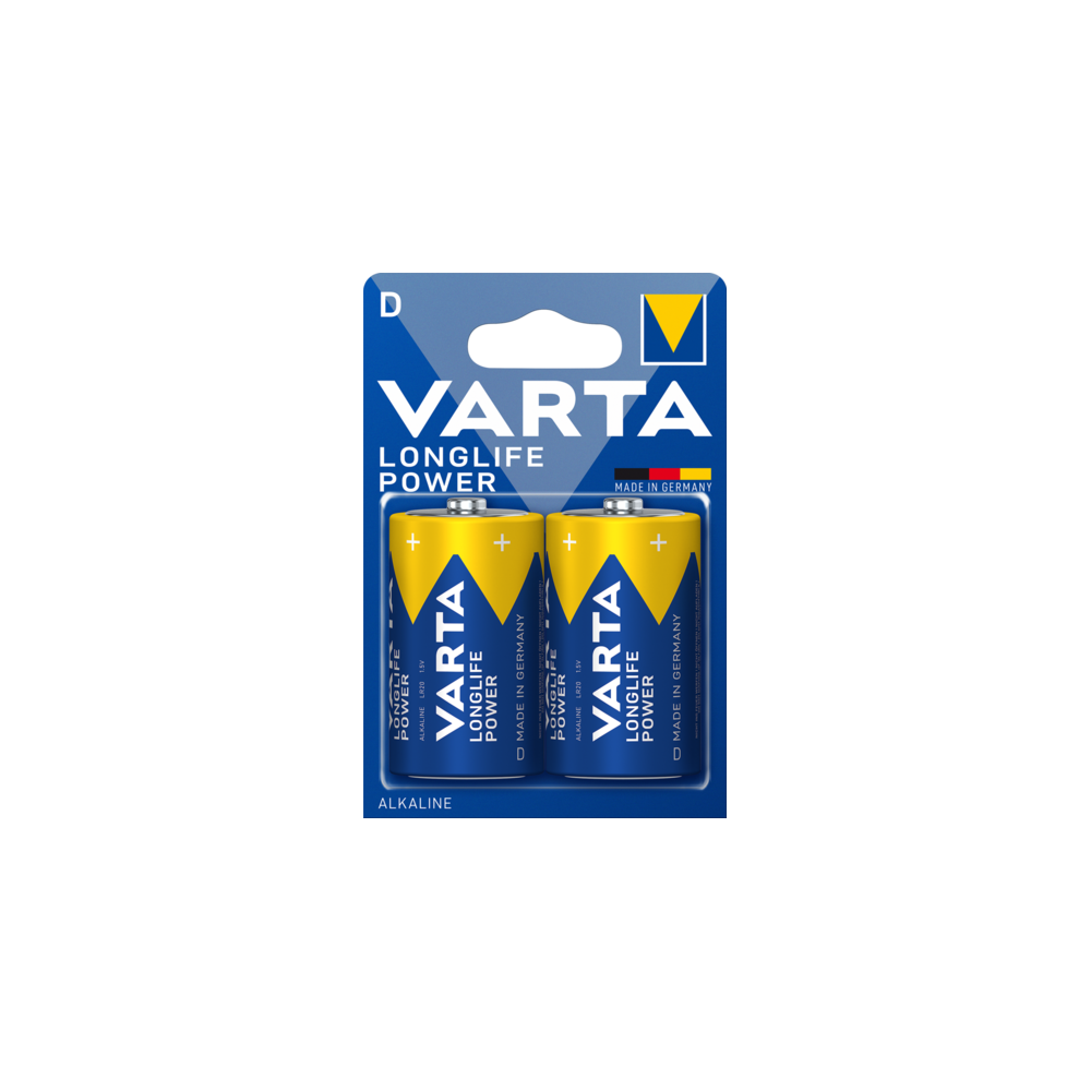 VARTA Longlife Power D Batterie langlebig und kraftvoll 2 Blister Batterien