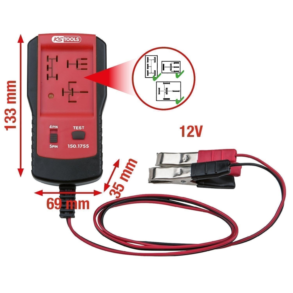 Prüfgerät, Relais KS TOOLS 150.1755 für