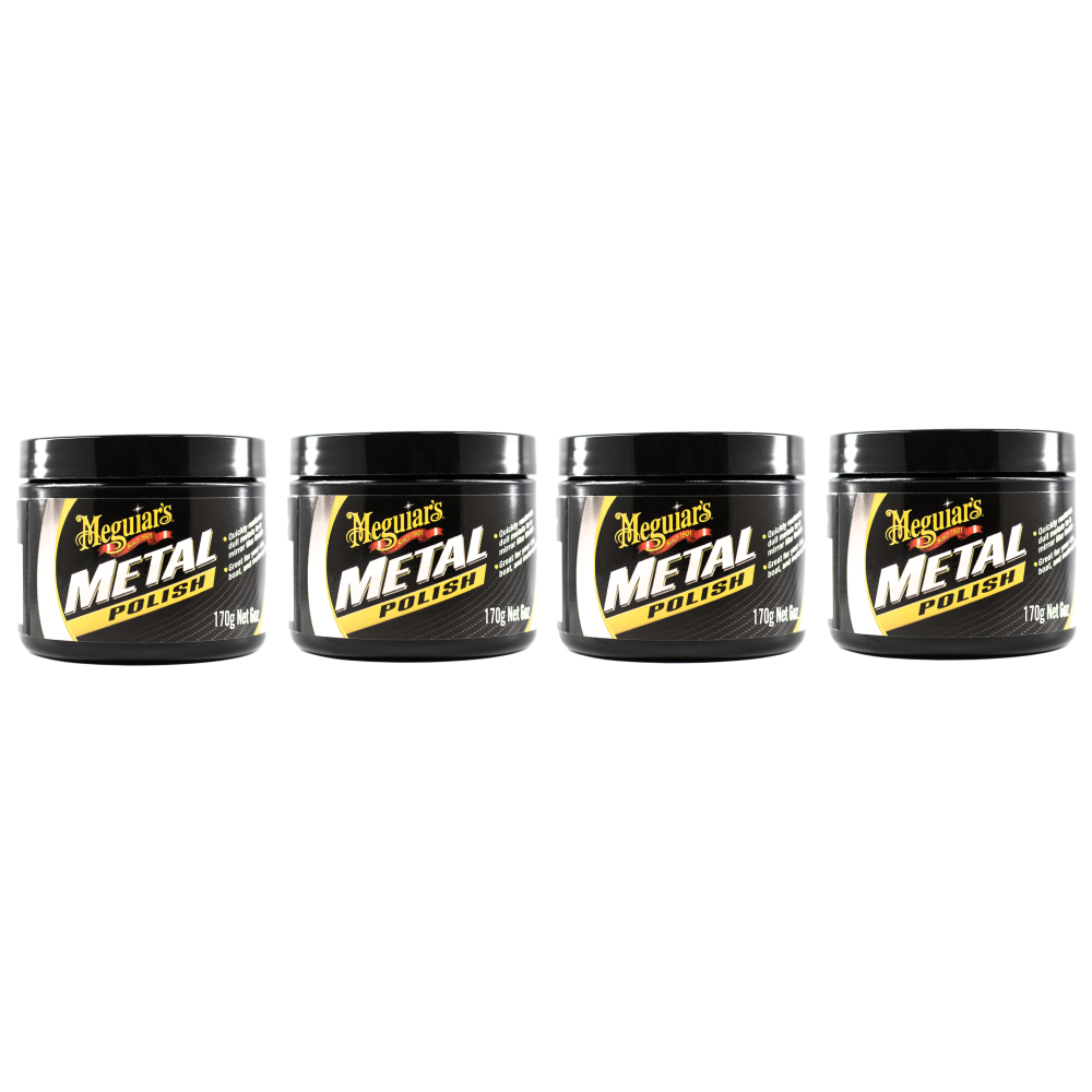 4x Meguiars Metal Polish Metallpolitur Chrom Edelstahl Alu Glanzpflege 177ml