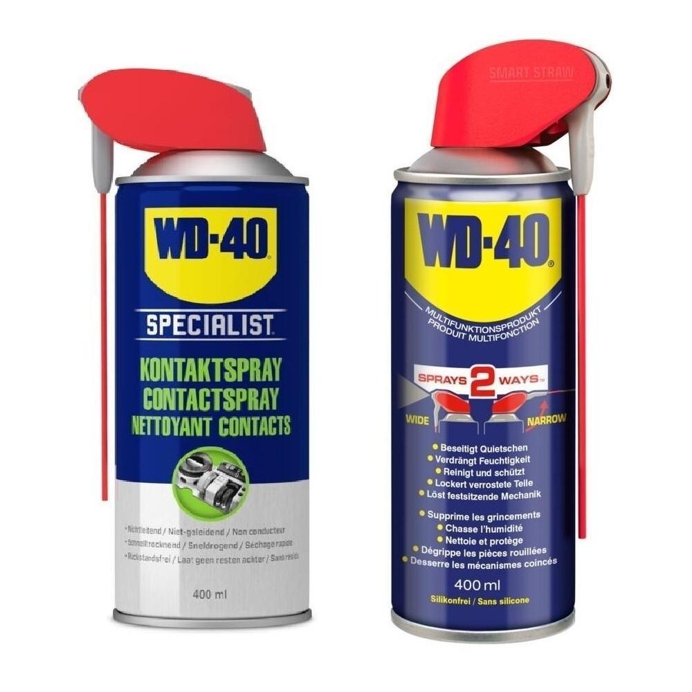 WD-40 Multifunktionsprodukt Smart Straw 400ml + WD-40 Specialist Kontaktspray Smart Straw 400ml