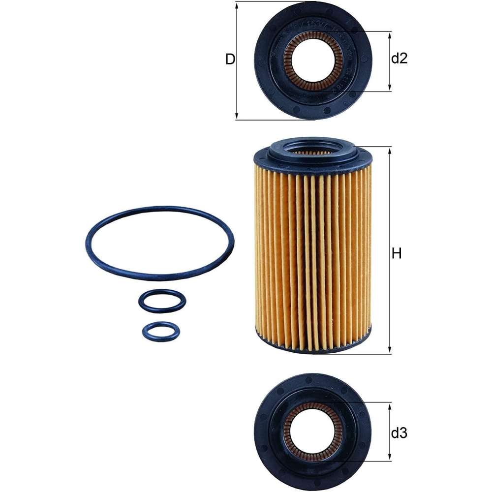 Ölfilter KNECHT OX 153/7D2 für CHRYSLER DODGE FIAT MERCEDES-BENZ NISSAN ROVER