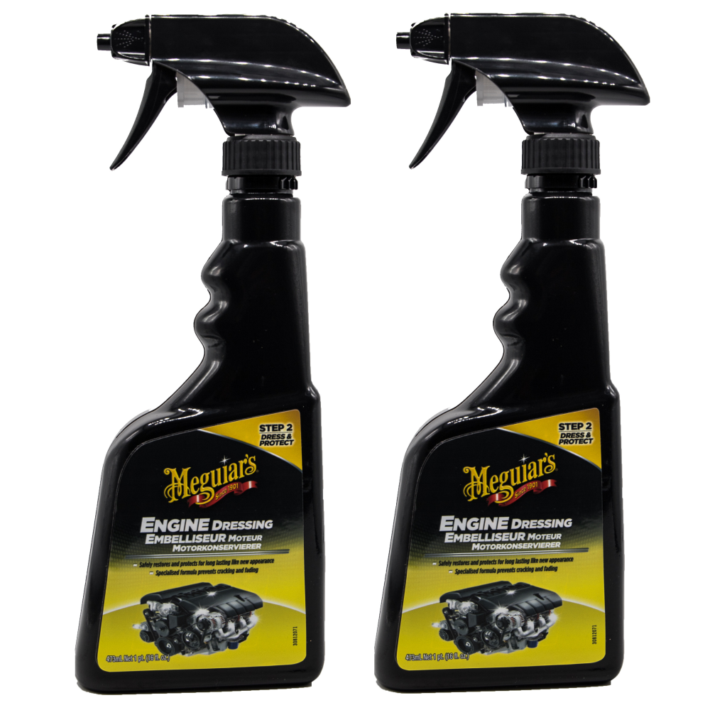 2x Meguiars Engine Dressing &ndash; Motorpflege Glanzspray f&uuml;r Gummi + Kunststoff 473ml