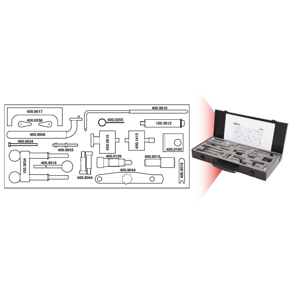 Einstellwerkzeugsatz, Steuerzeiten KS TOOLS 400.2225 für