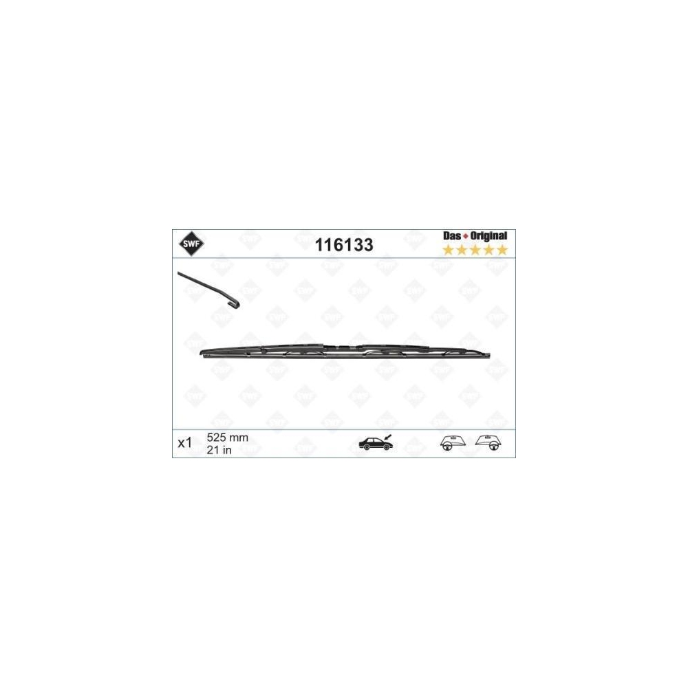 Wischblatt SWF 116133 DAS ORIGINAL SINGLE für, beifahrerseitig, fahrerseitig