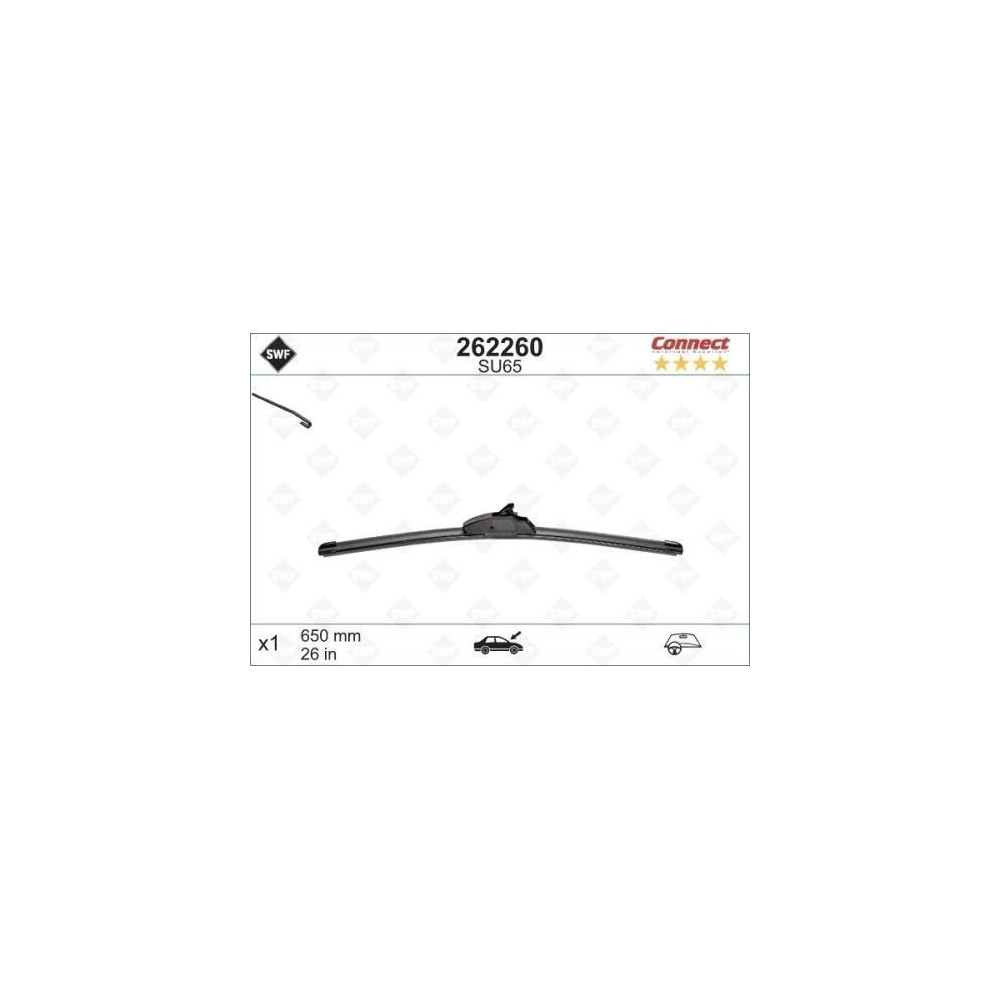Wischblatt SWF 262260 CONNECT MADE IN GERMANY für CITROËN NISSAN PEUGEOT, mitte