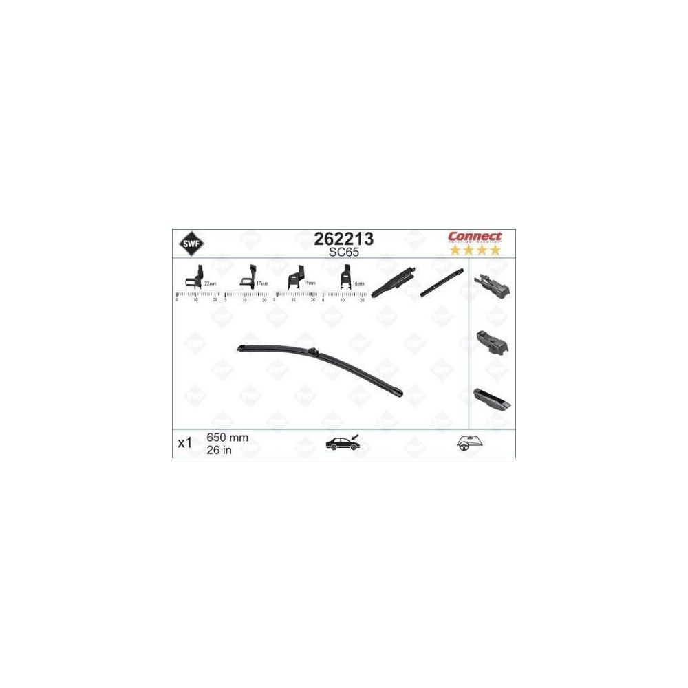 Wischblatt SWF 262213 CONNECT MADE IN GERMANY für AUDI CITROËN FORD PEUGEOT
