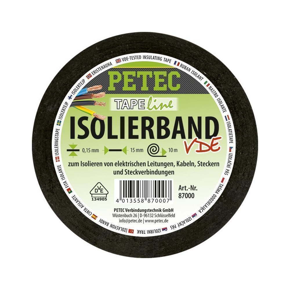 Isolierband PETEC 87000 ISOLIERBAND VDE-geprüft für