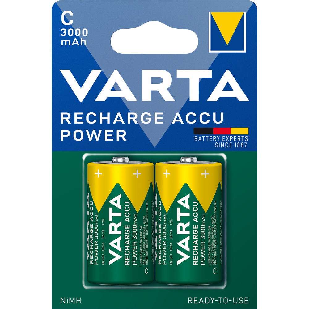 VARTA RECH.ACCU Power C 3000mAh Blister 2 wiederaufladbare Batterien