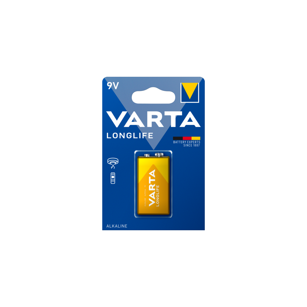 VARTA Longlife Batterie 9V langlebig und zuverlässig Blister 1 Batterien