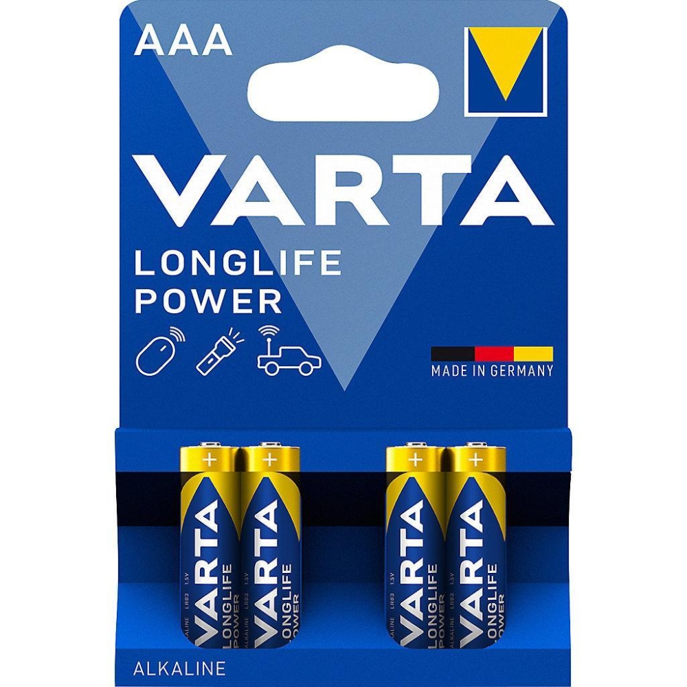 VARTA Longlife Power AAA langlebig und kraftvoll Batterie Blister 4 Batterien