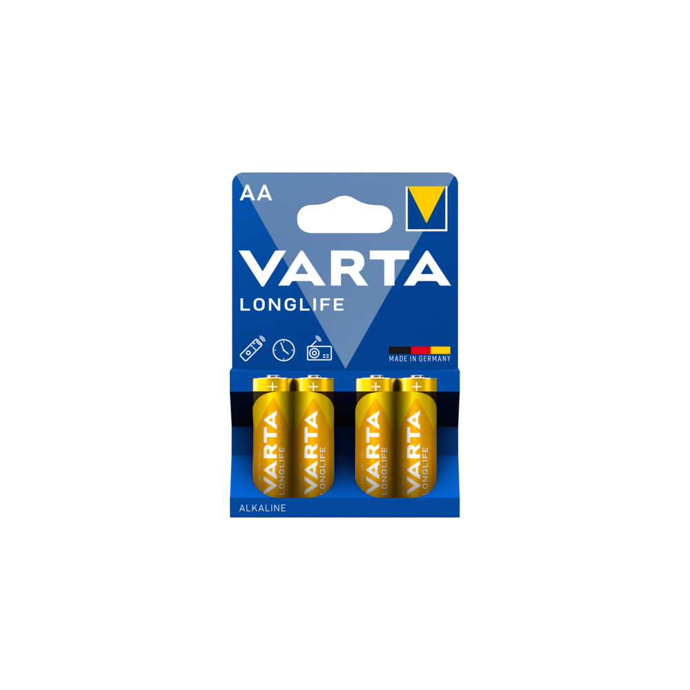 VARTA Longlife Batterie AA langlebig und zuverlässig Blister 4 Batterien