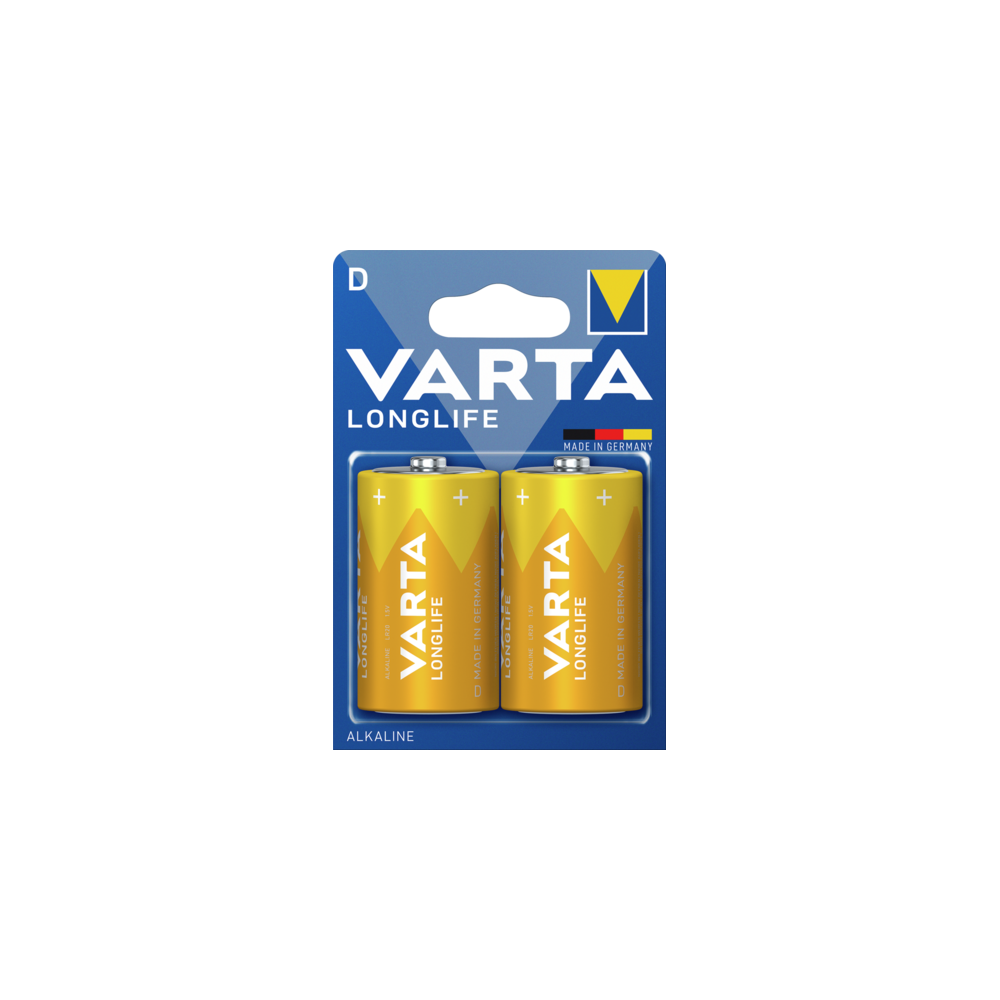 VARTA Longlife Batterie D langlebig und zuverlässig Blister 2 Batterien