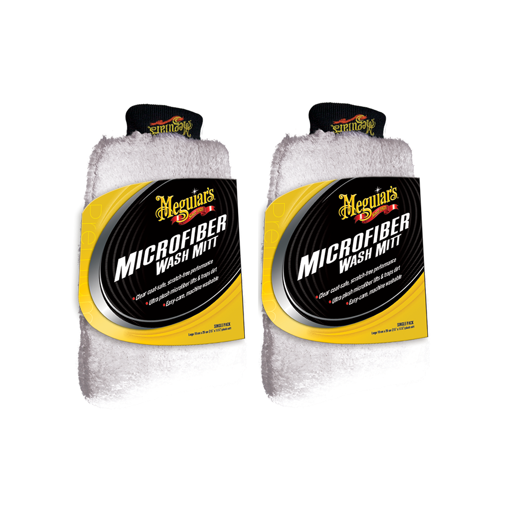 2x Meguiars Microfibre Wash Mitt Super Thick Waschhandschuh Autow&auml;sche