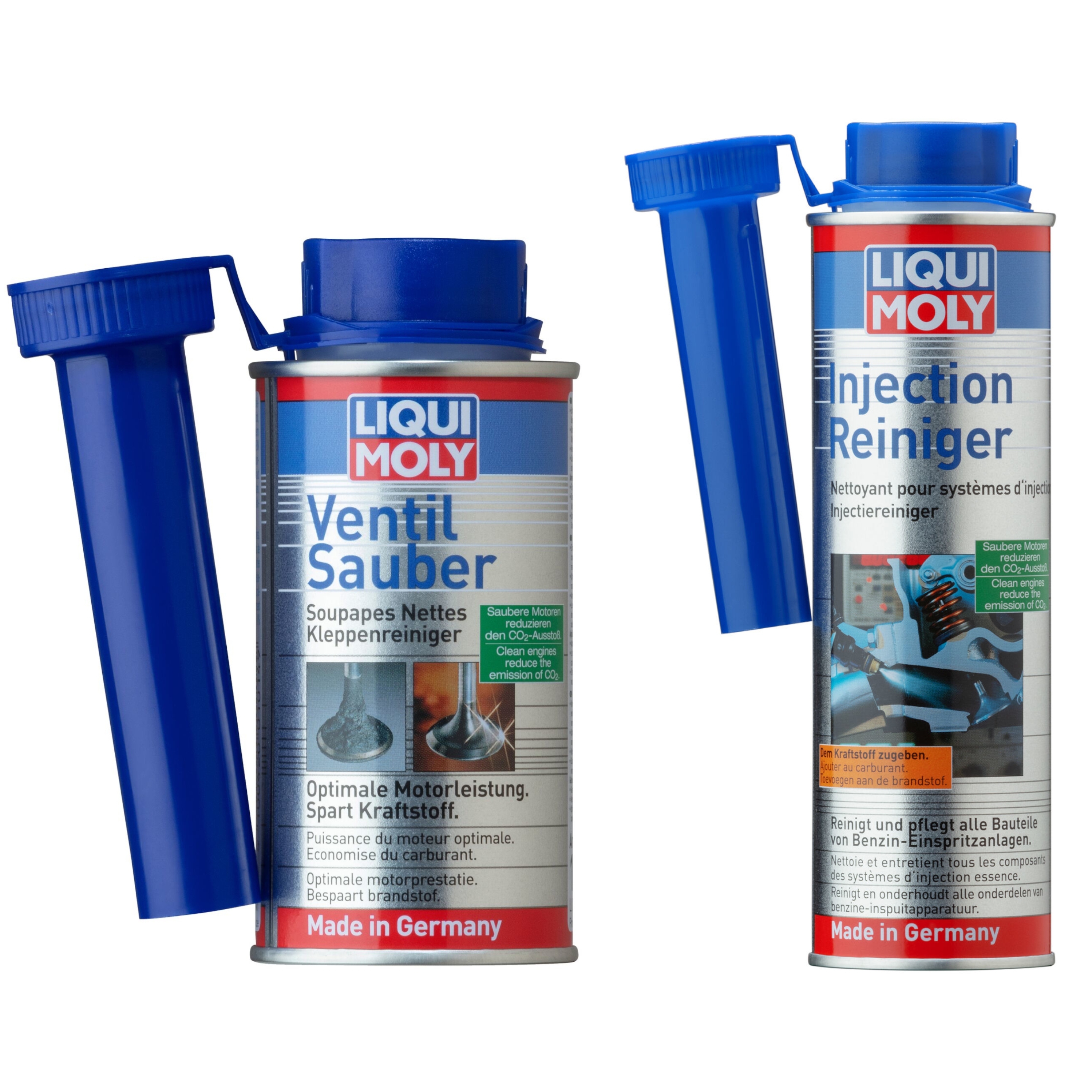 LIQUI MOLY 5110 Injection-Reiniger 300ml & P000041 1014 Ventil Sauber 150ml