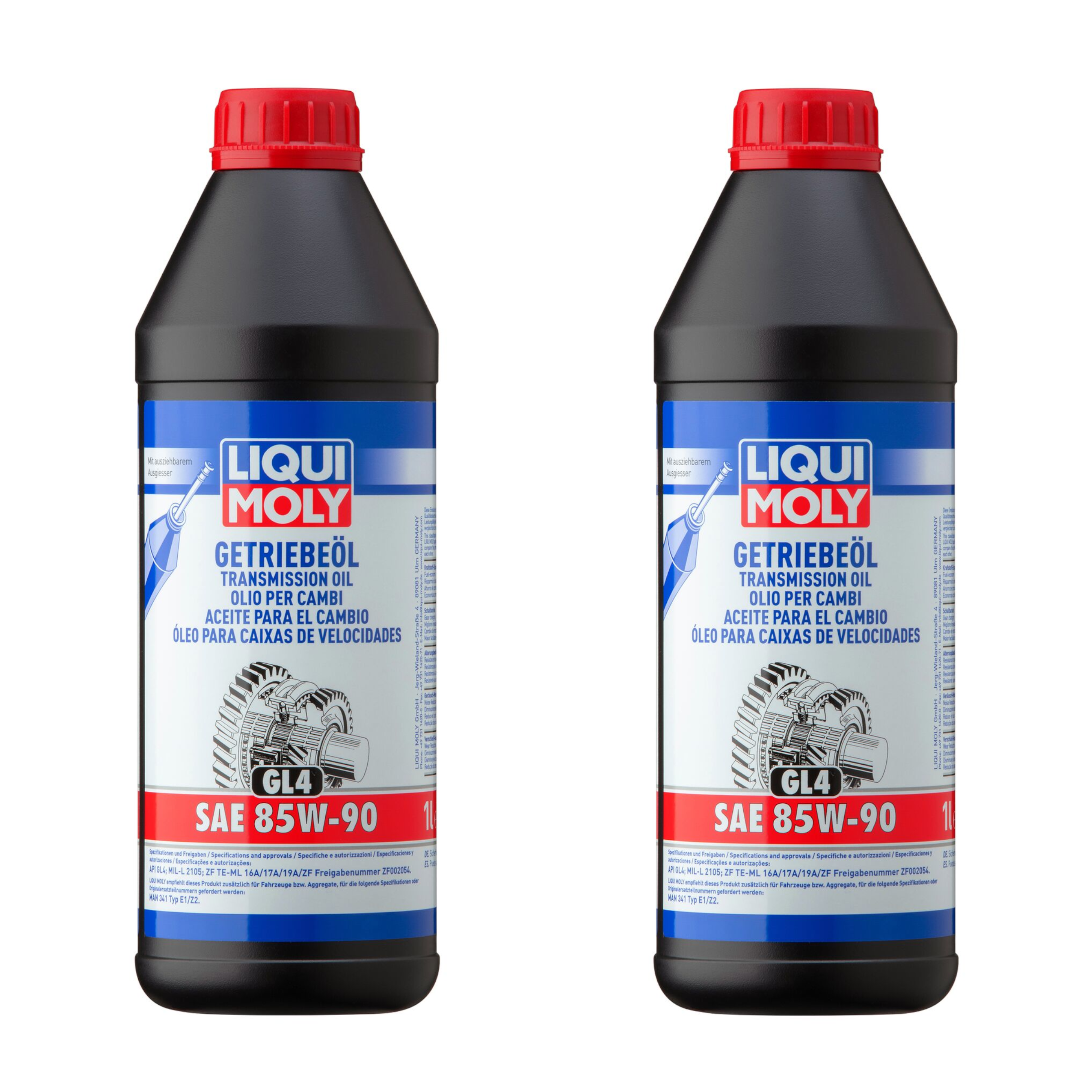 2x LIQUI MOLY Mineralisches Getriebe&ouml;l (GL4) SAE 85W-90 1L 1030