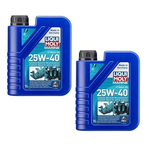 2X LIQUI Moly 25026 Marine 4T Motor&ouml;l 25W-40 1L
