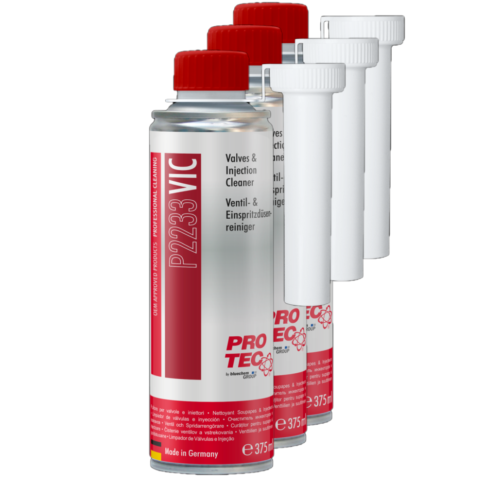 PROTEC 3x 375 ml Ventil- und Einspritzdüsenreiniger P2233 - für Benzinmotoren