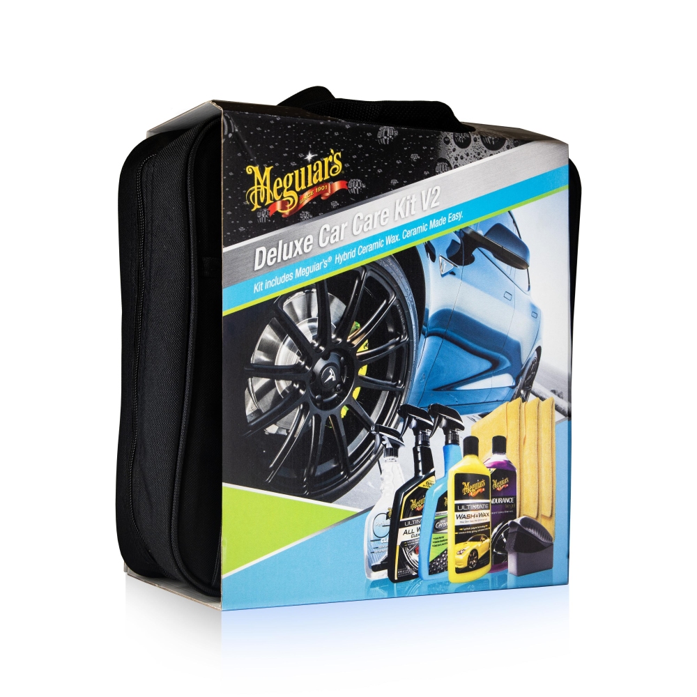 Meguiars 7100315342 Deluxe Car Care Kit V2 – Autopflege Set 9-teilig Geschenk