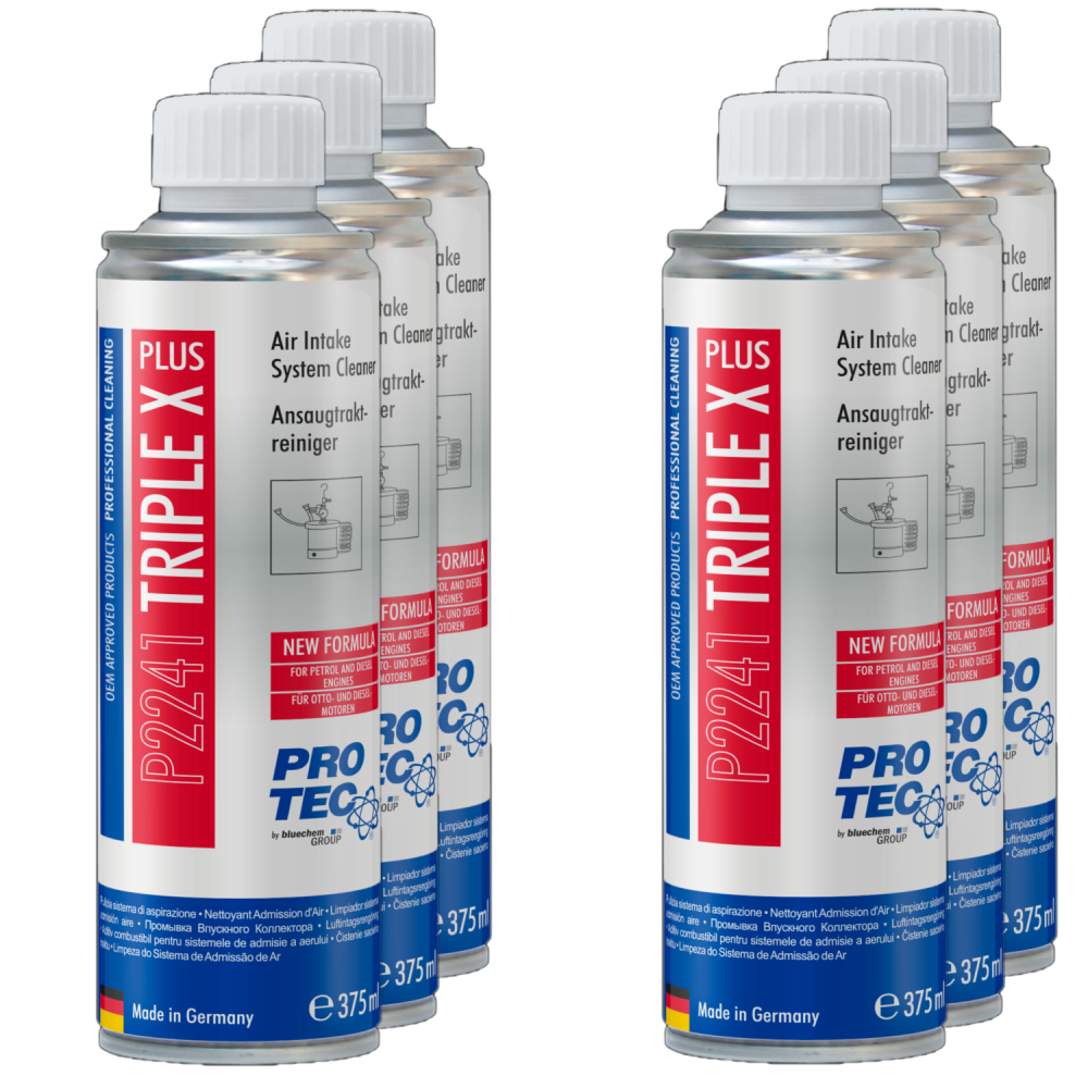 PROTEC 6x 375 ml Triple X Plus Ansaugtraktreiniger P2241 - f�r Benzin Diesel